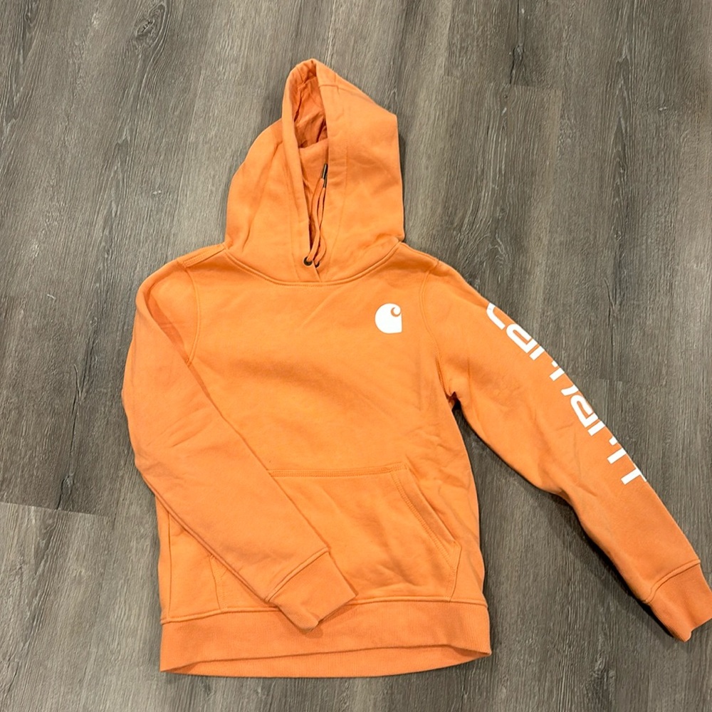 Orange Carhartt hoodie!
Size XS